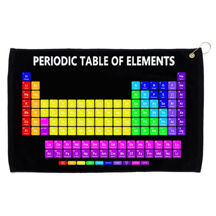 Periodic Table Of The Elements Chemists Nerd Chemistry Lover Grommeted Golf Towel