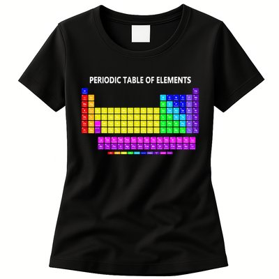 Periodic Table Of The Elements Chemists Nerd Chemistry Lover Womens T-Shirt