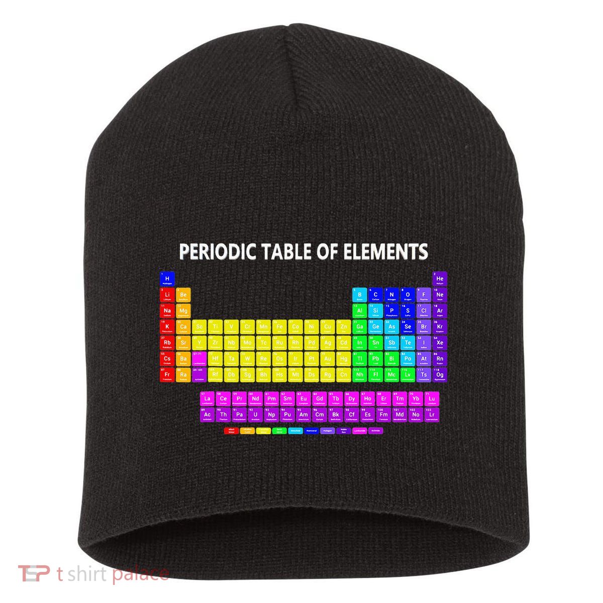 Periodic Table Of The Elements Chemists Nerd Chemistry Lover Short Acrylic Beanie