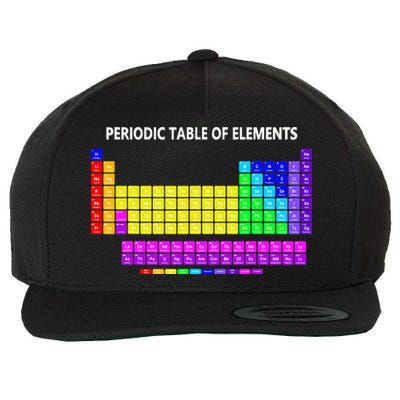 Periodic Table Of The Elements Chemists Nerd Chemistry Lover Wool Snapback Cap