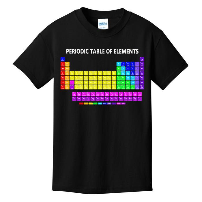 Periodic Table Of The Elements Chemists Nerd Chemistry Lover Kids T-Shirt