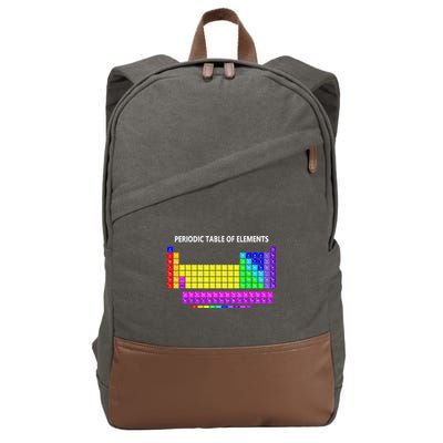 Periodic Table Of The Elements Chemists Nerd Chemistry Lover Cotton Canvas Backpack