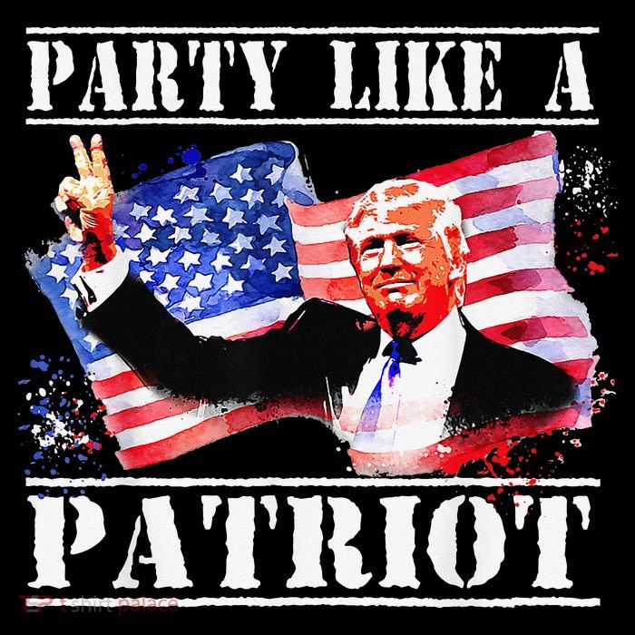 Pro Trump Party Like A Patriot Fourth Of July 4th Tank Top