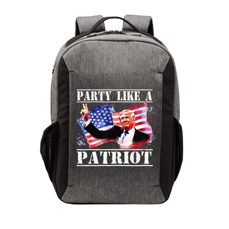 Pro Trump Party Like A Patriot Fourth Of July 4th Vector Backpack