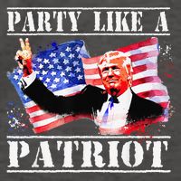 Pro Trump Party Like A Patriot Fourth Of July 4th Vector Backpack