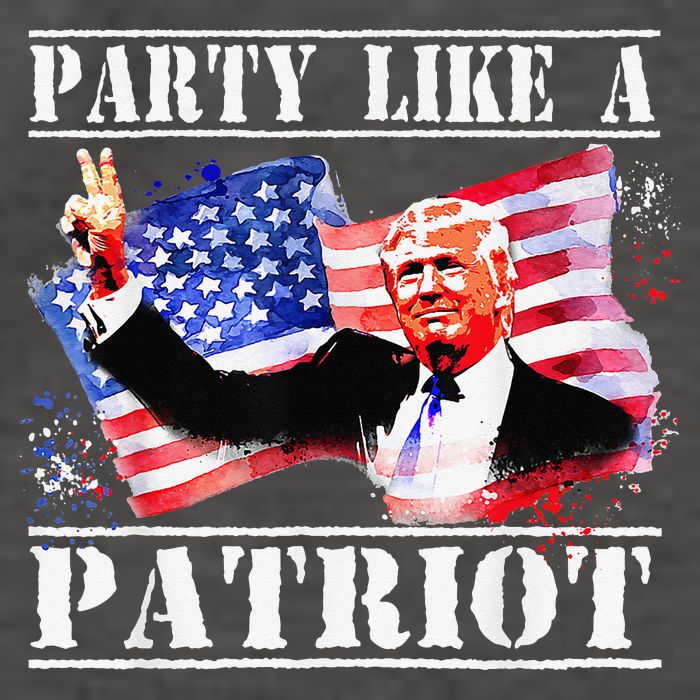 Pro Trump Party Like A Patriot Fourth Of July 4th Vector Backpack
