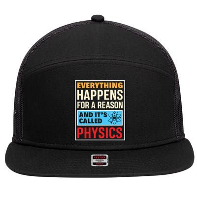 Physics Teacher Physicist Science Lover Physics Cute Gift 7 Panel Mesh Trucker Snapback Hat
