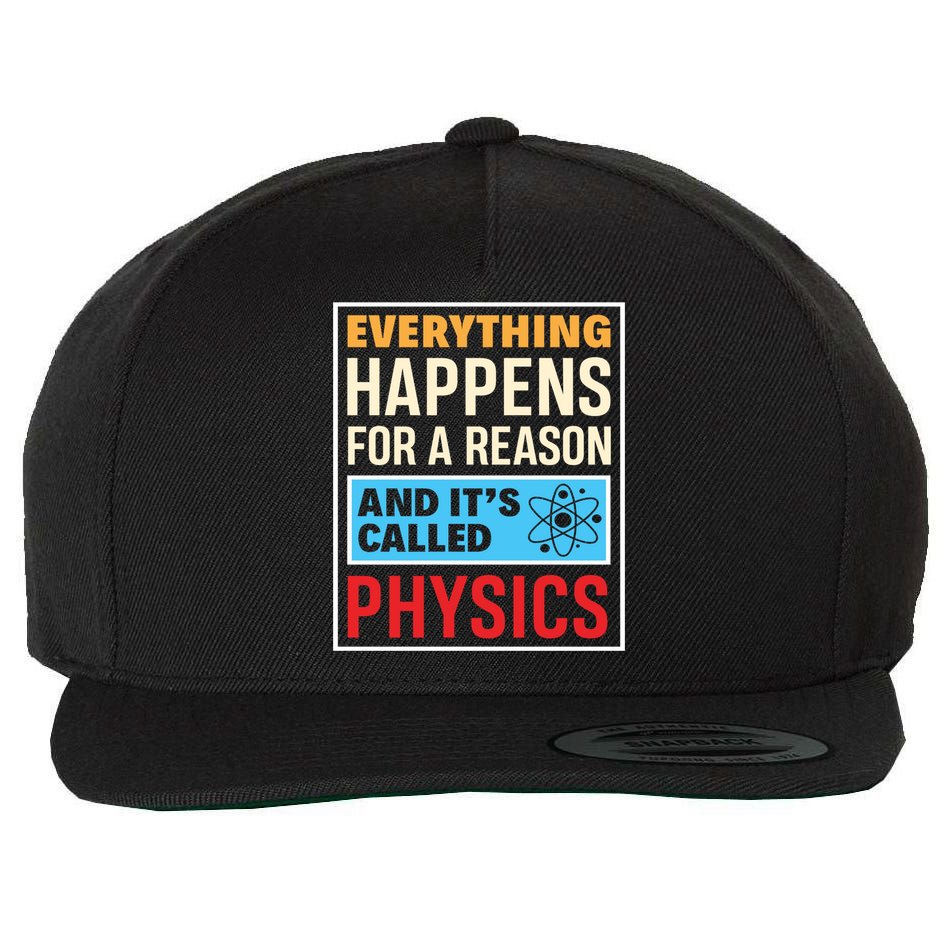 Physics Teacher Physicist Science Lover Physics Cute Gift Wool Snapback Cap