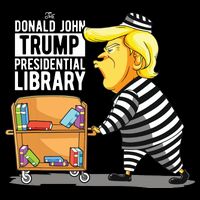 Prison Trump Presidential Library Funny Anti Trump Cooling Performance Crew T-Shirt