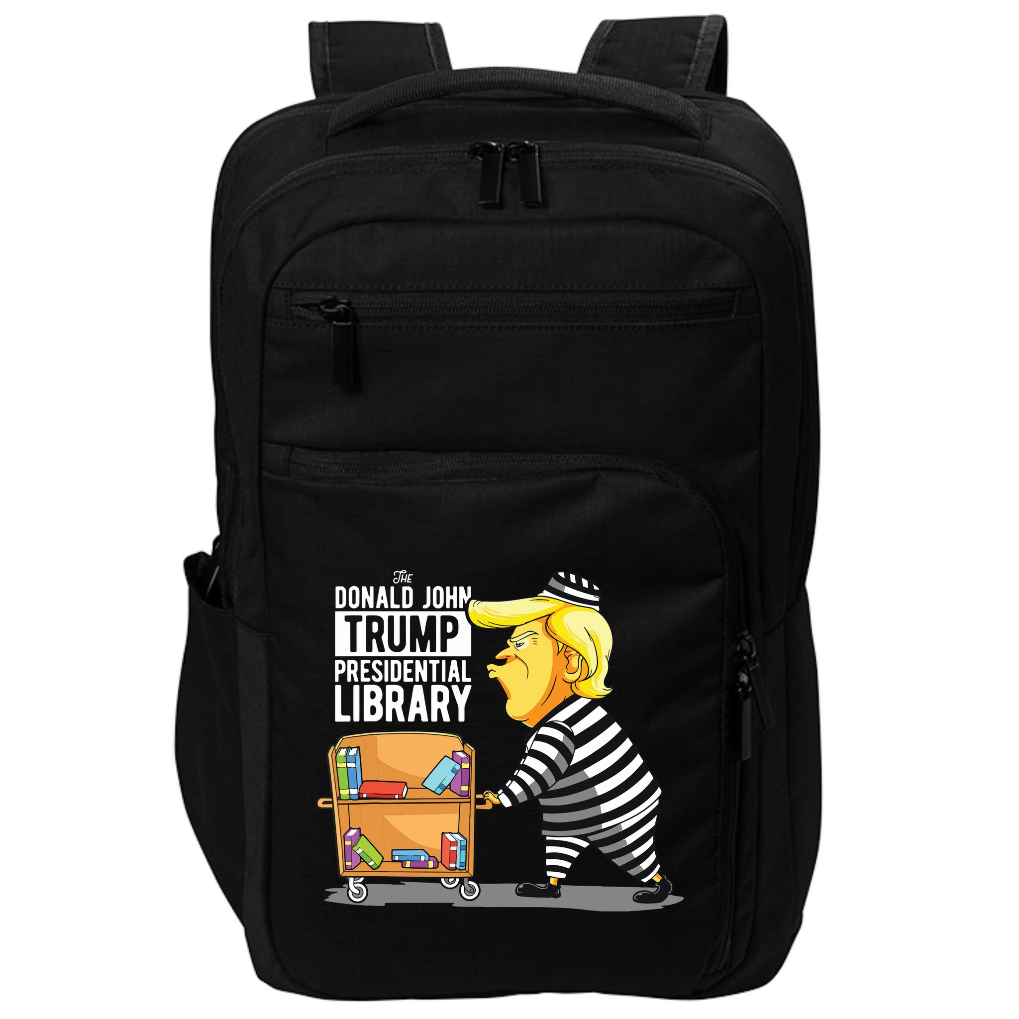Prison Trump Presidential Library Funny Anti Trump Impact Tech Backpack