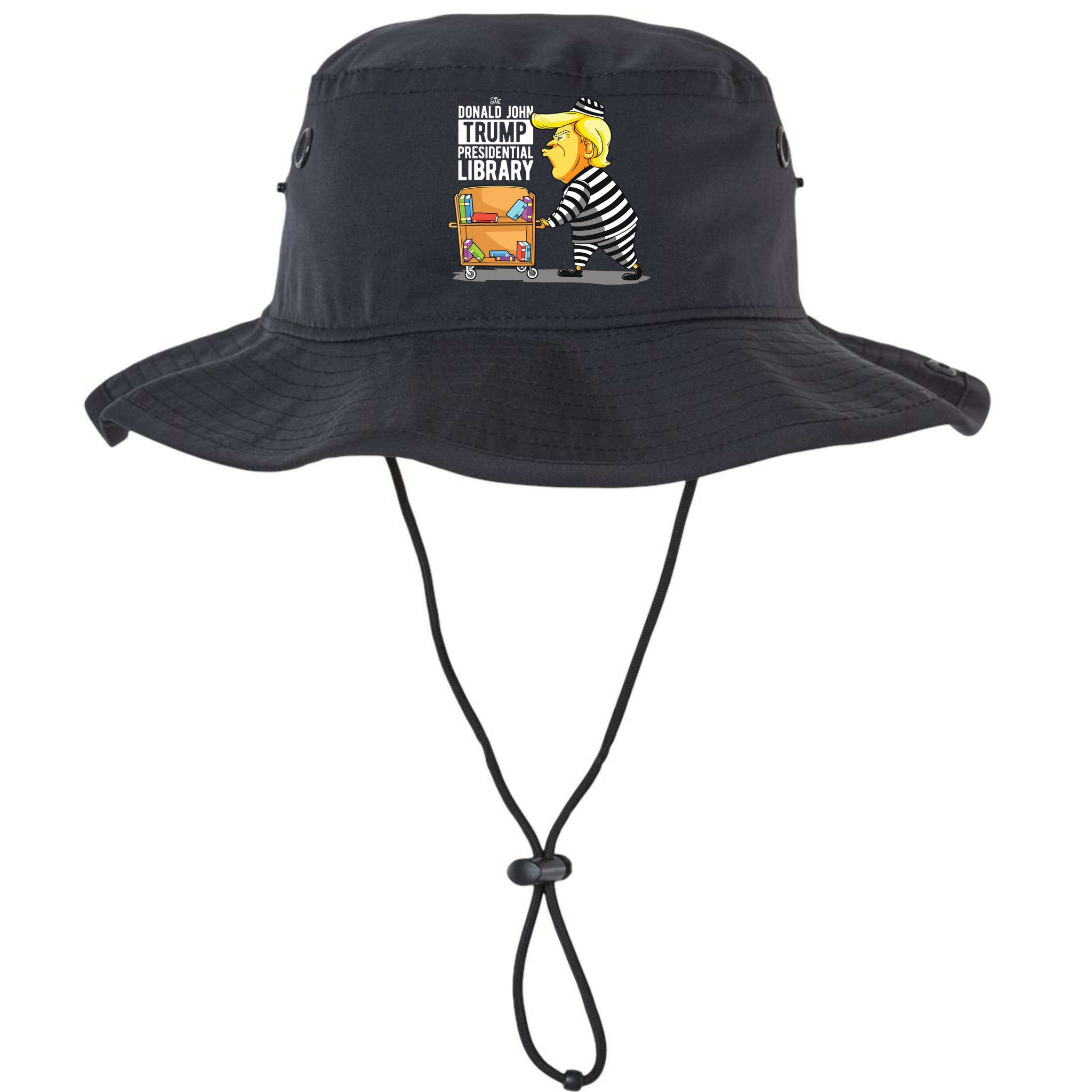 Prison Trump Presidential Library Funny Anti Trump Bucket Hat