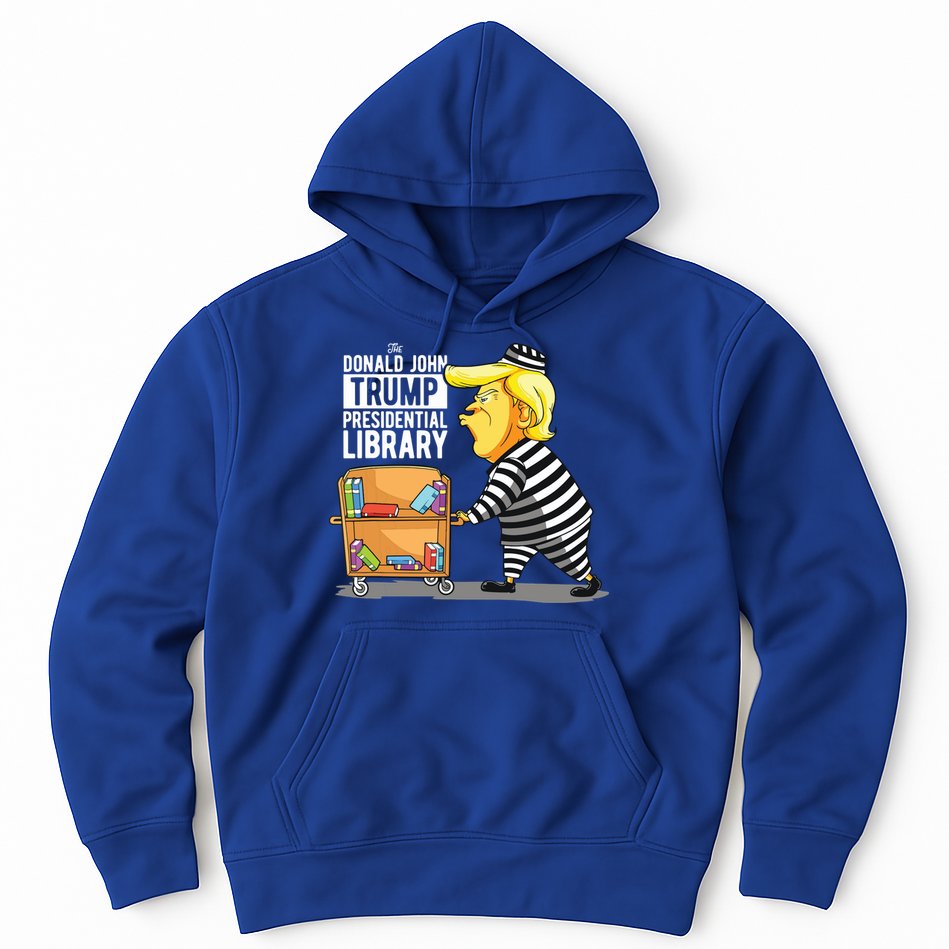 Prison Trump Presidential Library Funny Anti Trump Hoodie