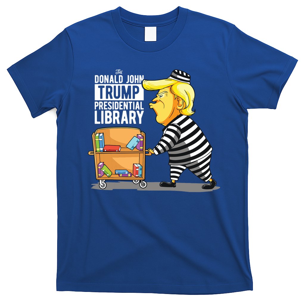 Prison Trump Presidential Library Funny Anti Trump T-Shirt