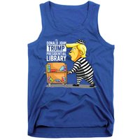 Prison Trump Presidential Library Funny Anti Trump Tank Top