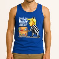 Prison Trump Presidential Library Funny Anti Trump Tank Top