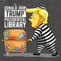 Prison Trump Presidential Library Funny Anti Trump Vector Backpack