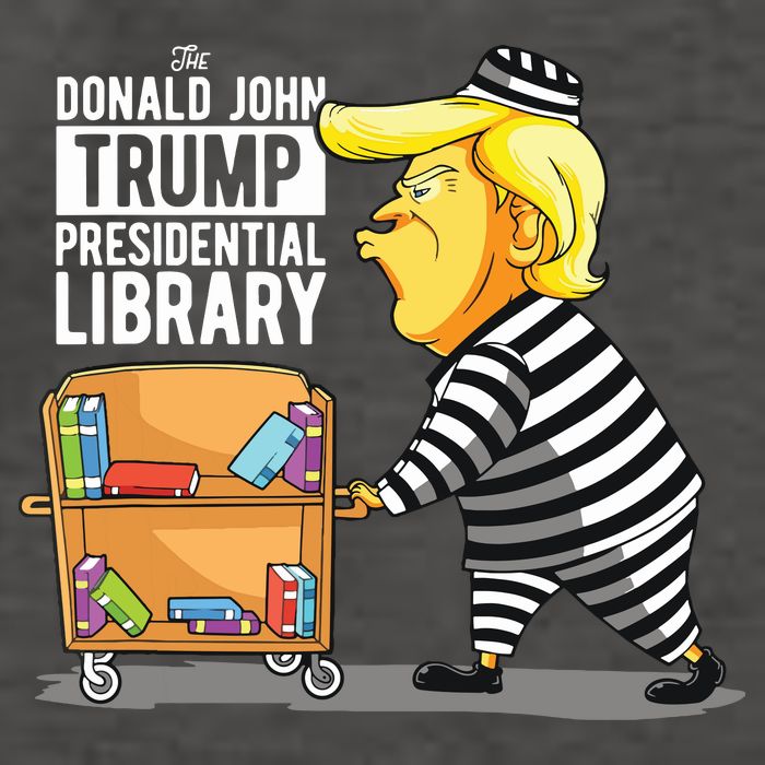 Prison Trump Presidential Library Funny Anti Trump Vector Backpack