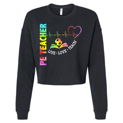PE Teacher Phys Ed Cute Physical Education Teacher Cropped Pullover Crew