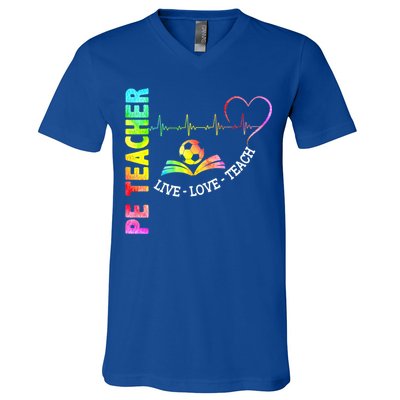 PE Teacher Phys Ed Cute Physical Education Teacher V-Neck T-Shirt