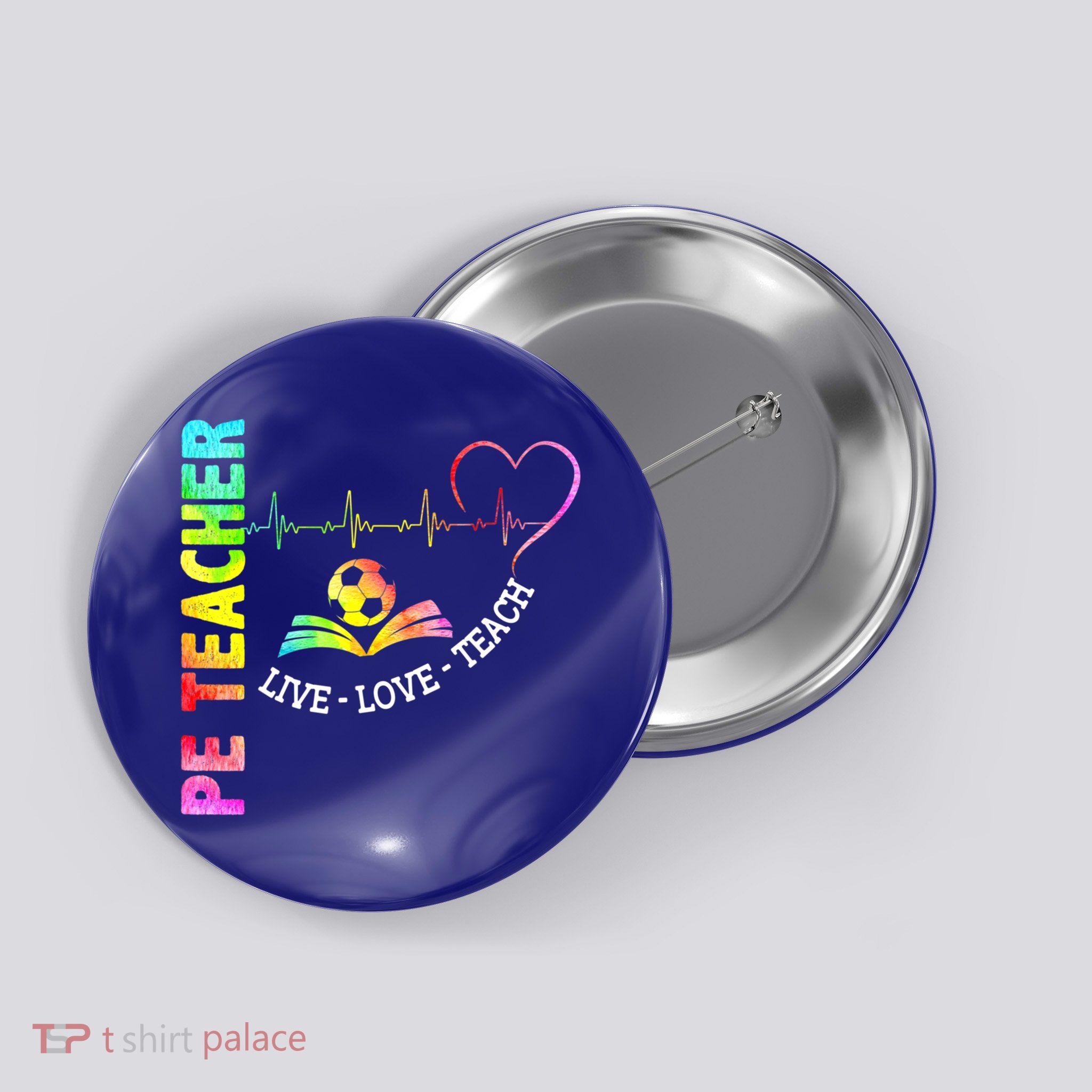 PE Teacher Phys Ed Cute Physical Education Teacher Button