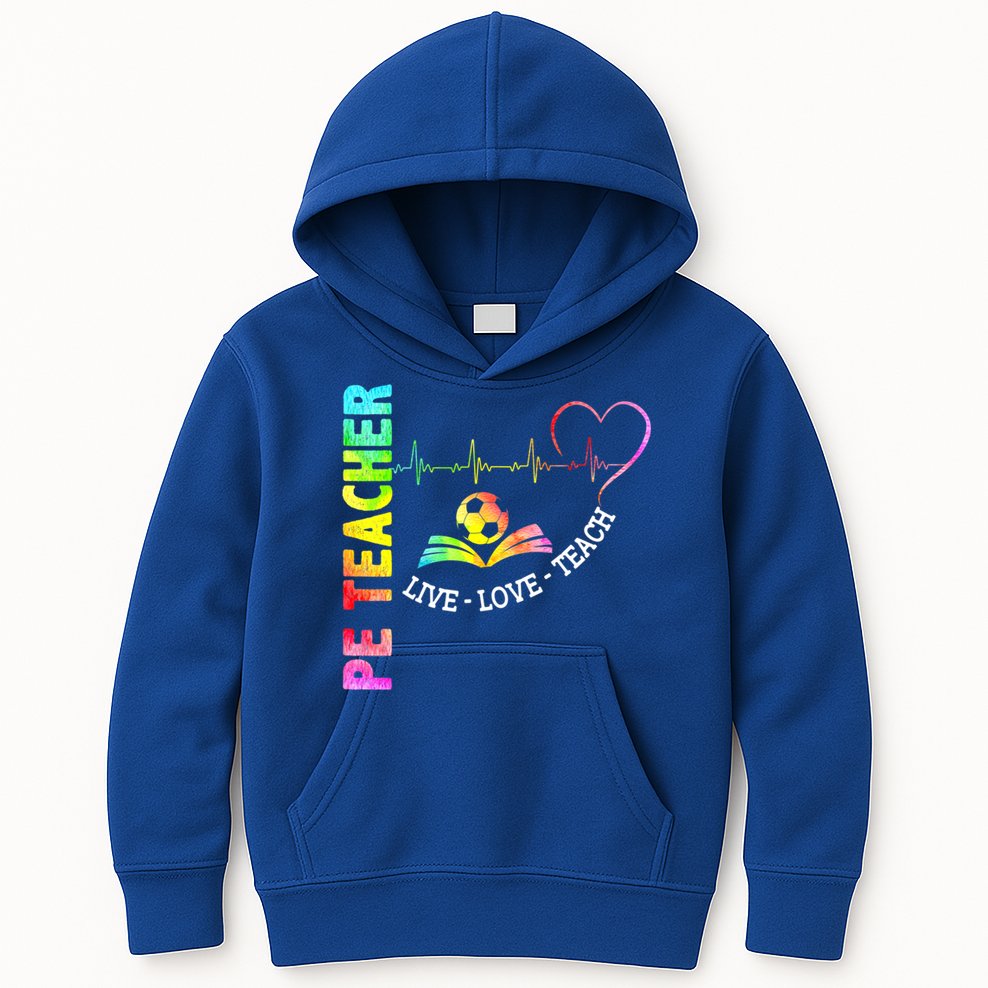 PE Teacher Phys Ed Cute Physical Education Teacher Kids Hoodie