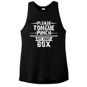 Please Tongue Punch My Fart Box Funny Word Pun Humor Sarcasm Ladies PosiCharge Tri-Blend Wicking Tank