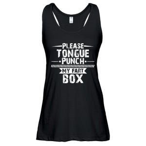 Please Tongue Punch My Fart Box Funny Word Pun Humor Sarcasm Ladies Essential Flowy Tank