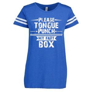 Please Tongue Punch My Fart Box Funny Word Pun Humor Sarcasm Enza Ladies Jersey Football T-Shirt