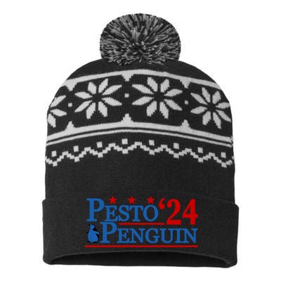 Pesto The Penguin Bird Meme 2024 Trending Pesto USA-Made Snowflake Beanie