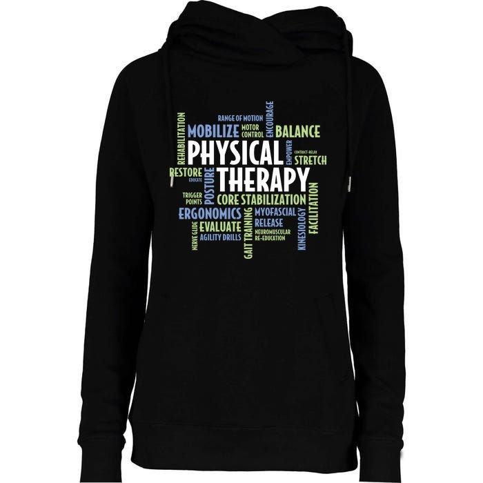 Physical Therapy Womens Funnel Neck Pullover Hood