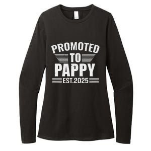 Promoted To Pappy 2025 Pregnancy Announcement Womens CVC Long Sleeve Shirt