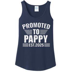 Promoted To Pappy 2025 Pregnancy Announcement Ladies Essential Tank