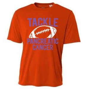 Purple Tackle Pancreatic Cancer Awareness Gift Cooling Performance Crew T-Shirt