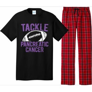 Purple Tackle Pancreatic Cancer Awareness Gift Pajama Set