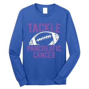 Purple Tackle Pancreatic Cancer Awareness Gift Long Sleeve Shirt