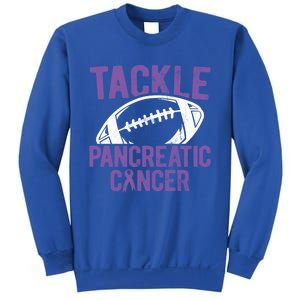 Purple Tackle Pancreatic Cancer Awareness Gift Sweatshirt