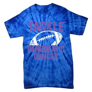 Purple Tackle Pancreatic Cancer Awareness Gift Tie-Dye T-Shirt