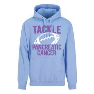 Purple Tackle Pancreatic Cancer Awareness Gift Unisex Surf Hoodie