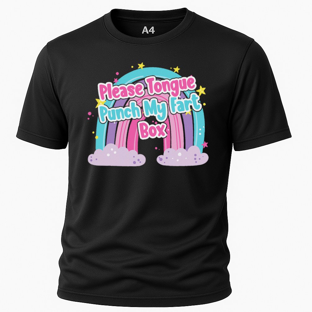 Please Tongue Punch My Fart Box Adult Humor Inappropriate Cooling Performance Crew T-Shirt