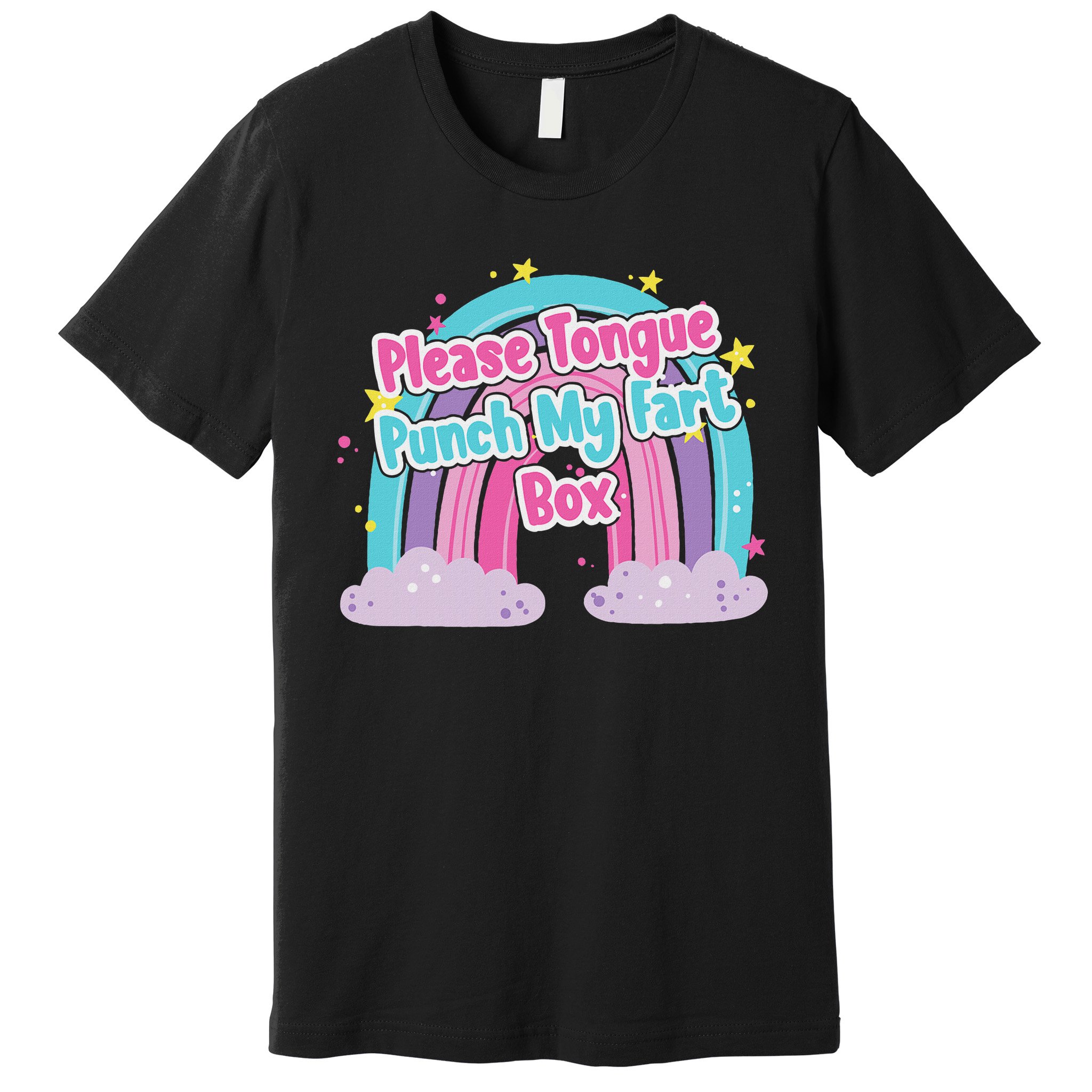 Please Tongue Punch My Fart Box Adult Humor Inappropriate Premium T-Shirt