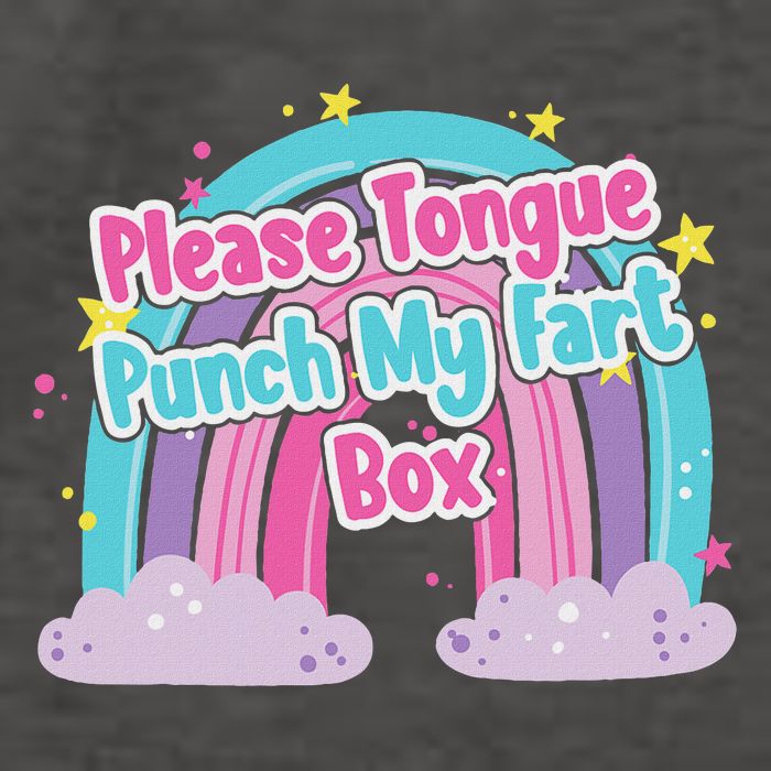Please Tongue Punch My Fart Box Adult Humor Inappropriate Vector Backpack