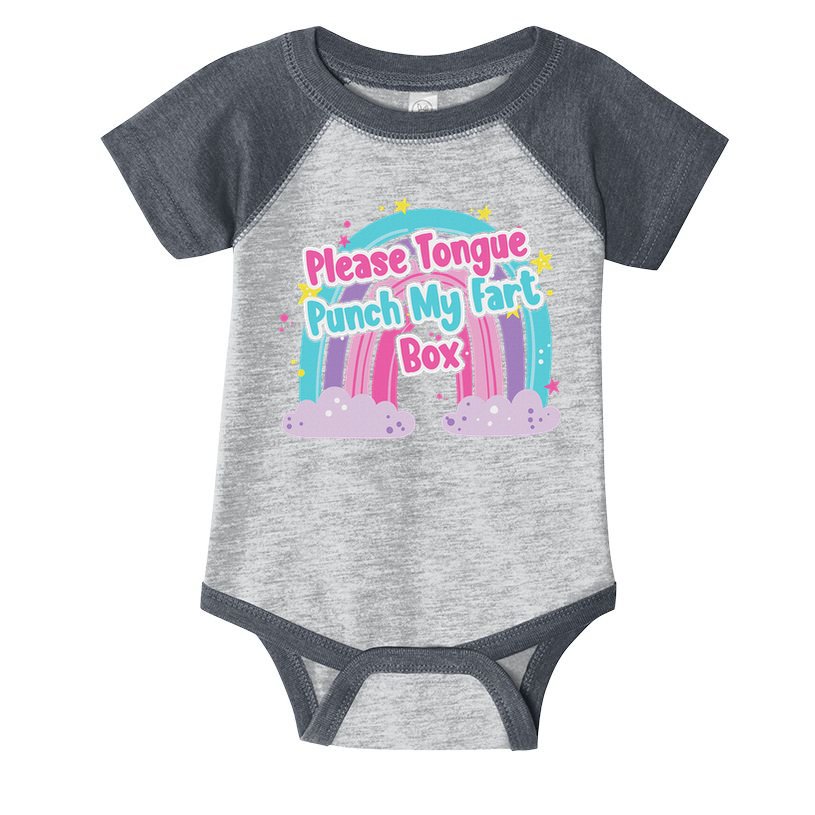 Please Tongue Punch My Fart Box Adult Humor Inappropriate Infant Baby Jersey Bodysuit