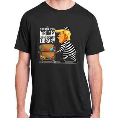 Prison Trump Presidential Library Funny Anti Trump Adult ChromaSoft Performance T-Shirt