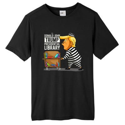 Prison Trump Presidential Library Funny Anti Trump Tall Fusion ChromaSoft Performance T-Shirt