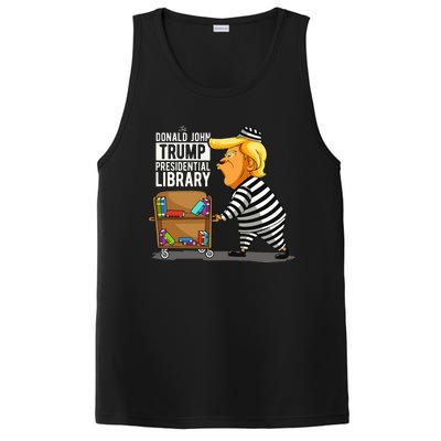 Prison Trump Presidential Library Funny Anti Trump PosiCharge Competitor Tank