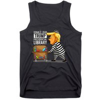 Prison Trump Presidential Library Funny Anti Trump Tank Top