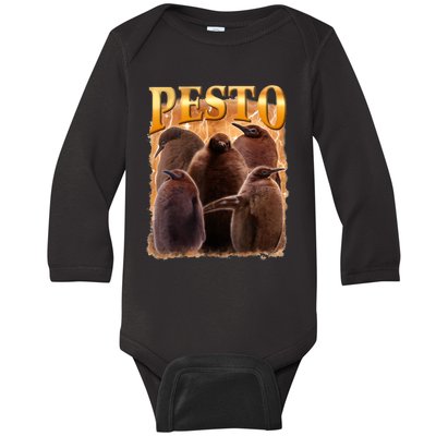 Pesto The Penguin Baby Long Sleeve Bodysuit