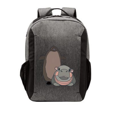 Pesto The Penguin And Moo Deng The Baby Hippo Funny Vector Backpack
