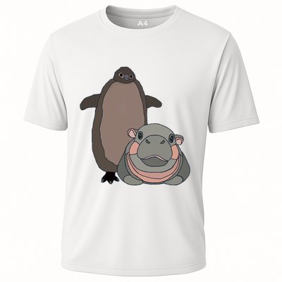 Pesto The Penguin And Moo Deng The Baby Hippo Funny Performance Shirt
