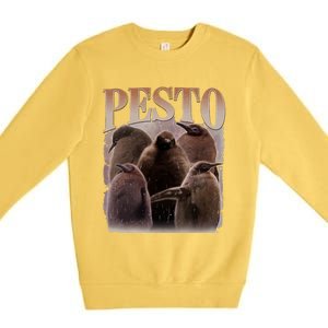 Pesto The Penguin Funny Baby Penguin Pesto Premium Crewneck Sweatshirt